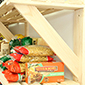 Extra strong to carry a huge volume. The shelves are definitely “HEAVY DUTY” as can be seen on the home page where two grown men hang from one shelf. A combined weight of in excess of 220kg or 540lbs.