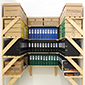 The shelving is extra strong to carry a huge volume so storing your box files
and office files is easy and looks good at the same time.